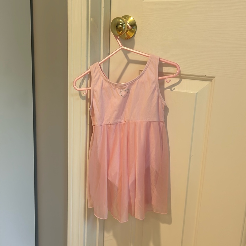 Jacques Morèt pink leotard, size kids S (6-7)